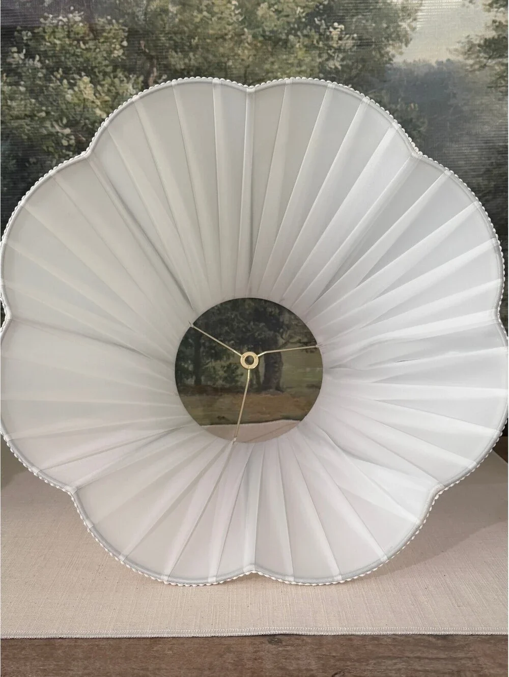 White Pleated Lampshade
